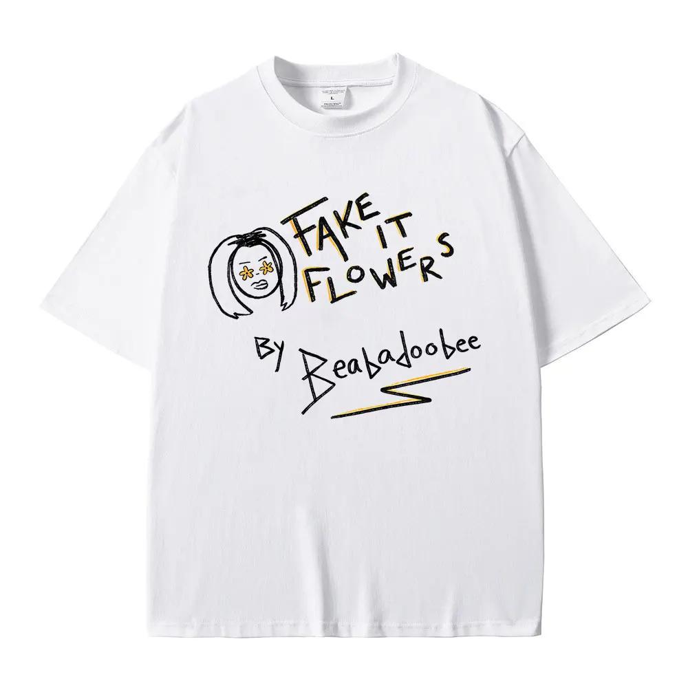 Beabadoobee Fake It Flowers Album Merch Tshirt Unisex Women Fashion Oversized Short Sleeve Tee Shirt Unisex Casual Vintage T Shirts S