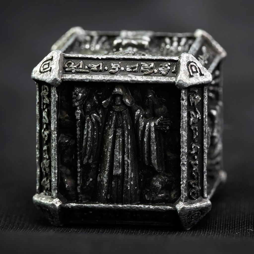 Mystery Skull Metal DND Dice Set for Dungeons and Dragons, Unique Magic RPG Role Playing Game Accessories Gifts
