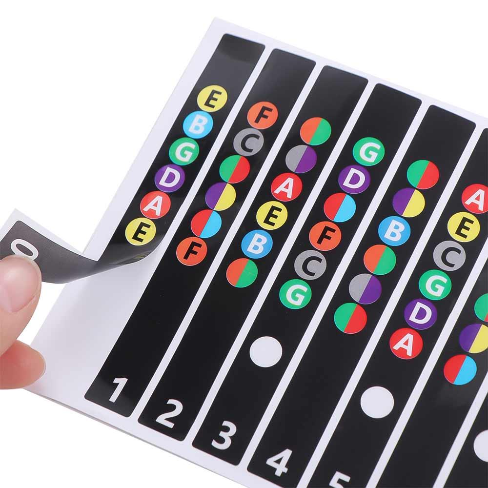 Musical Scale Guitar Chord Stickers Fretboard Sticker Guitar Scales Stickers Guitar Note Sticker