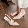 Fashion 2025 New Ladies Shoes Shallow Women's High Heels Fashion Slip-on Office and Career Summer Best Seller Closed Toe Sandals Zapatos