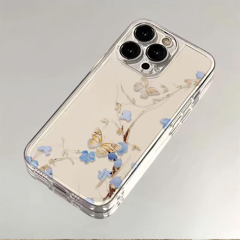 Butterfly is suitable for iphone17promax mobile phone case Apple 16/14pro Japan and South Korea 13/12/15/11x