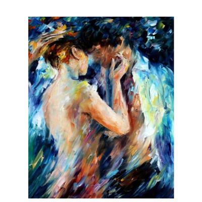 Bordado de Diamantes Punto de Cruz Pareja Sexy Arte de Pared Semi-Terminado Cultiva la Paciencia Pintura de Diamantes Redondos 5D