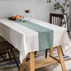 Waterproof Modern Minimalist Linen Blend Table Runner Rectangular Tablecloth Dining Coffee