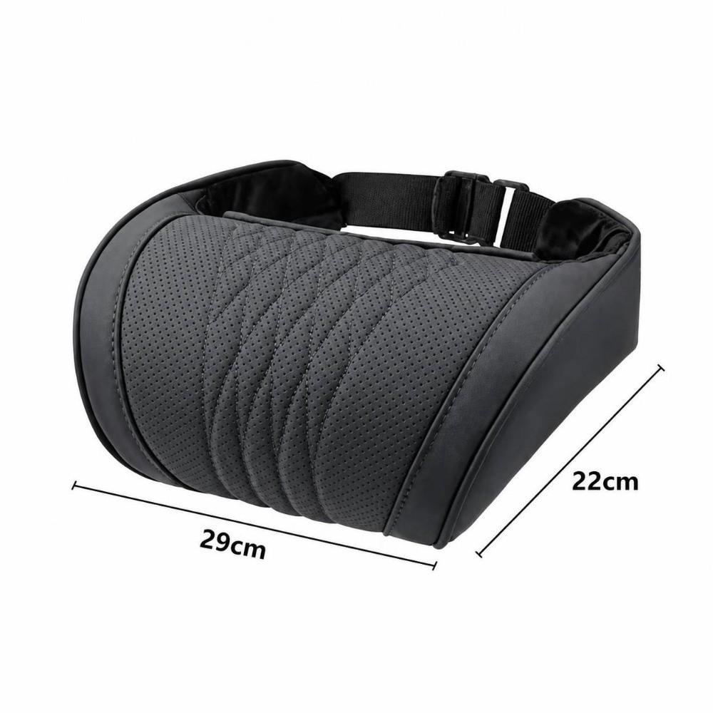 Leather Cover Car Headrest Cushion Memory Foam Auto Cervical Cushion Car Seat Neck Pillow