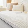 Autumn and Winter Thickened Sofa Cover Cloth Light French Cream Style Sofa Cushion Plush Non-Slip Cushion  New