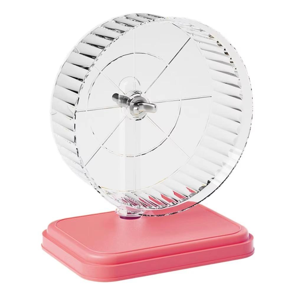 

Бесшумный кронштейн Колесо для бега хомяка Двойной подшипник Колесо для бега маленького питомца Крыса Еж розовый