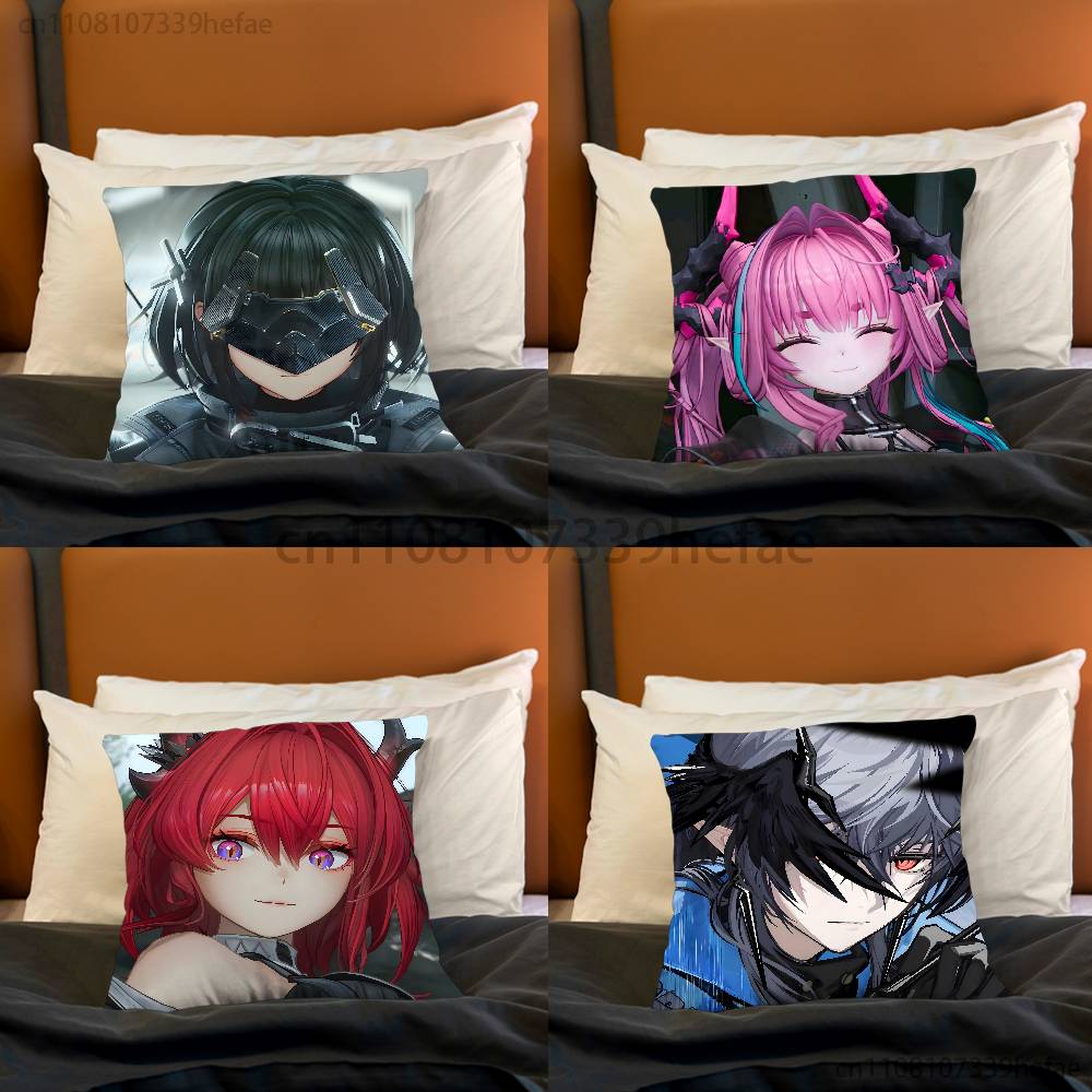 Arknights Endfield Pillow Cases for Bedroom Living Room Sofa Home Decor Polyester Cushion Cover with Zipper