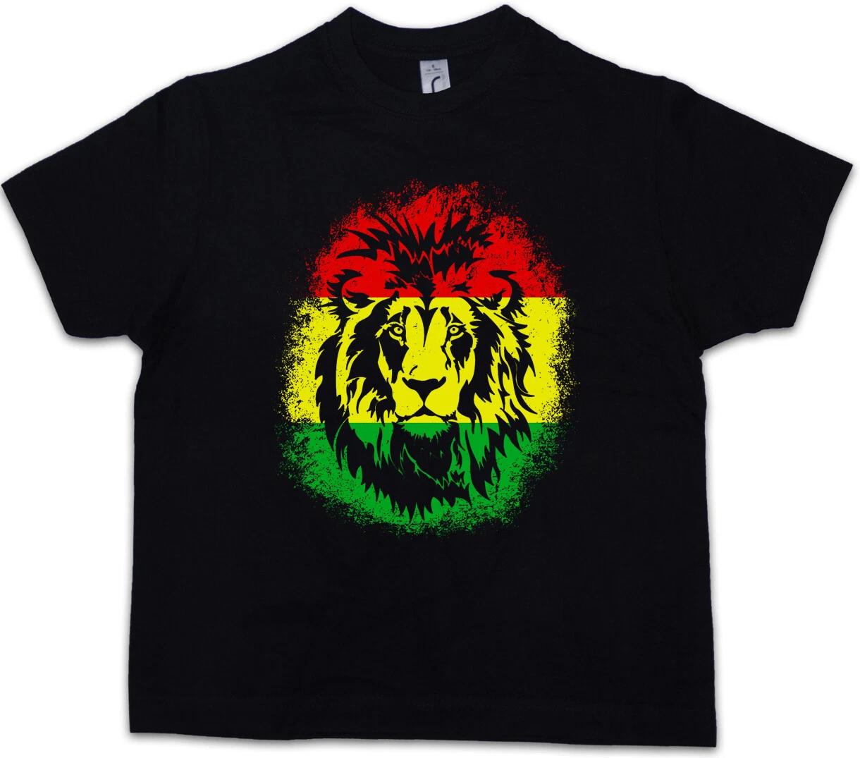 

RASTAFARI LION II Kids Boys T-Shirt Bob Reggae Marley Jamaica Haile Selassie- 130