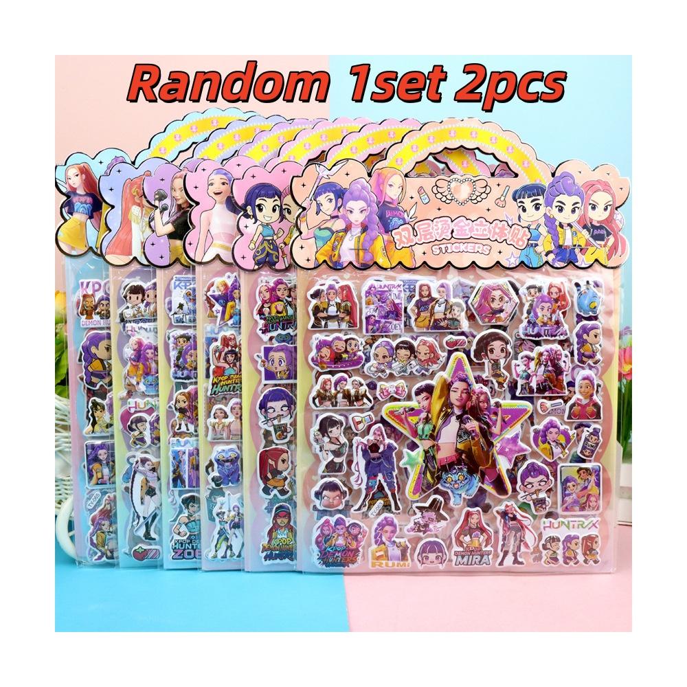 New Demon Hunters Anime Laser Cut Sticker Tiger Rumi Mira Zoey Stickers Office Stationery and School Supplies Decoration