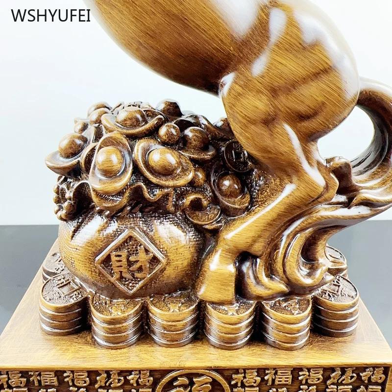1 pz Resina arriva a un posizionamento di successo Forma di cavallo simulato Decorazione per la casa del soggiorno Scultura Artigianato Regalo quotidiano