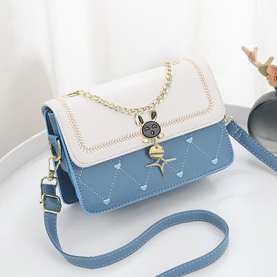 Jauna augsta izskata līmeņa Macaron izšūta diegu apdruka rokassomiņa ar Advanced Sense All Match Color Small Square Bag All Match Tide