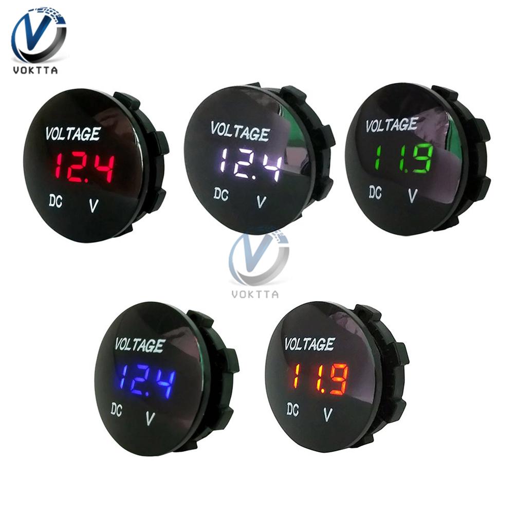 DC 5V-48V LED Digital Voltmeter Ammeter Car Motocycle Voltage Current Meter Volt Detector Tester Monitor Panel Display Voltmeter