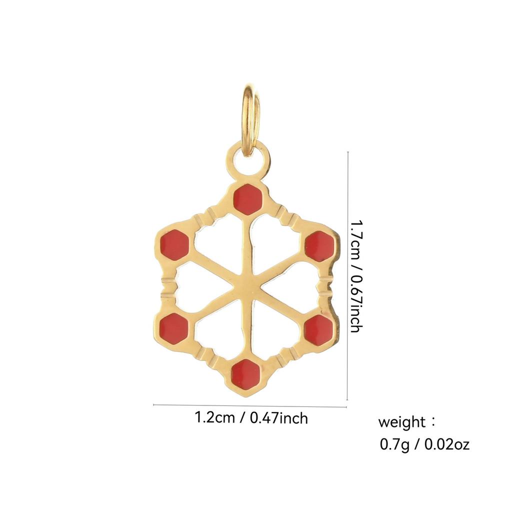 Weihnachts-Schlüsselanhänger aus Edelstahl mit Anhängern von Weihnachtsmann, Schneemann, Glocke und Elch