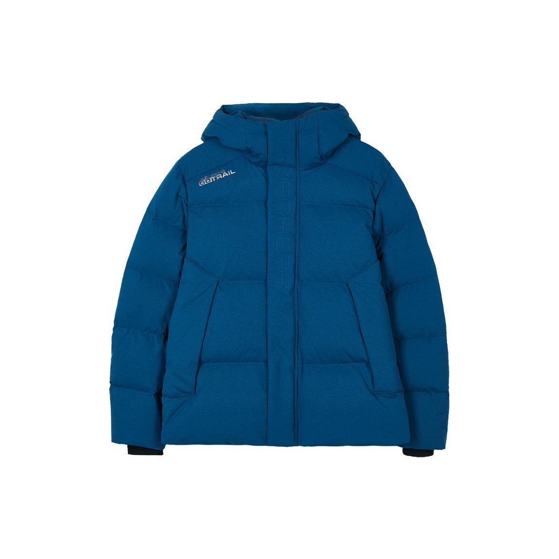Skechers Stroll Series Solid Color Casual Hooded Long Sleeve Down Jacket Men Outerwear Sailor-Blue L423M148-00MP M