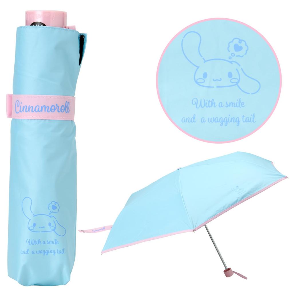 Sanrio Cinnamoroll Folding Umbrella for Sun and UV Protection Light Blocking Product Number 298271 (SANRIO) Rain, 100% Polyester, (Over 99.9%), (Over