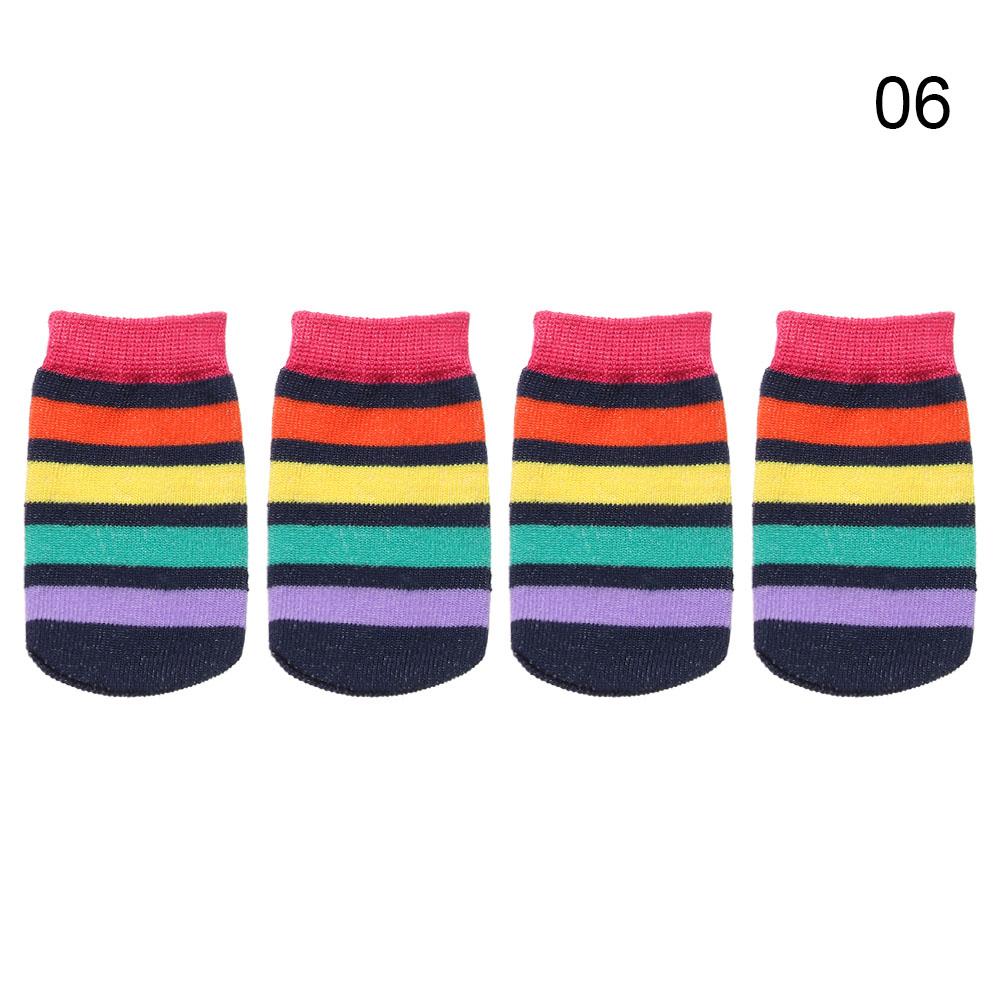 4Pcs Cartoon Table Foot Socks Chair Leg Covers Floor Protectors Non-Slip Knitting Socks For Furniture Cartoon Home Decor