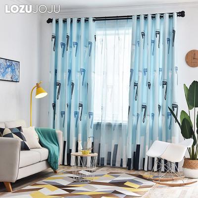 1PC 70-80% Blackout Fashionable and Minimalist Digital Pattern Printed Curtains for Bedroom Living Room Home Decor LOZUJOJU