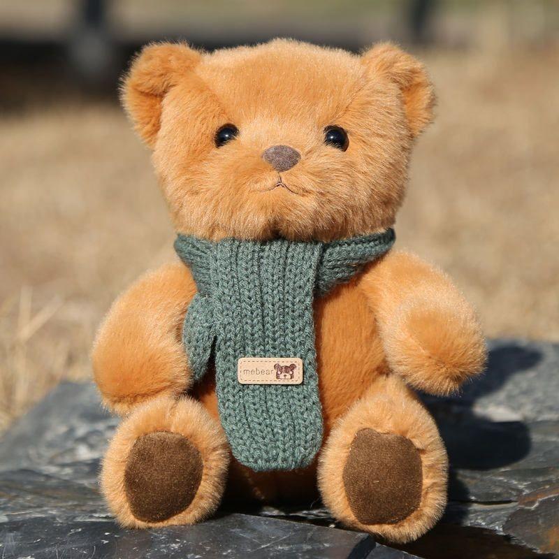 Bear Scarf Teddy Plush Toy Cartoon Stuffed Animal Dolls Kids Birthday Gifts