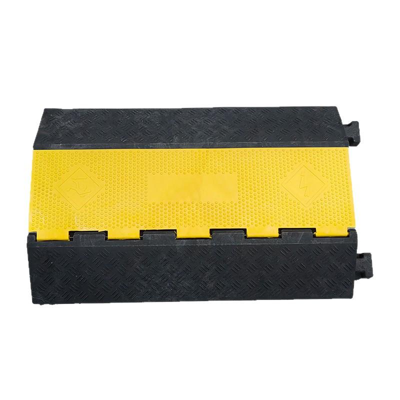 Durable Road Crossing Cable Protector: Anti-Crush Rubber Trunking Cover for Floor Protection