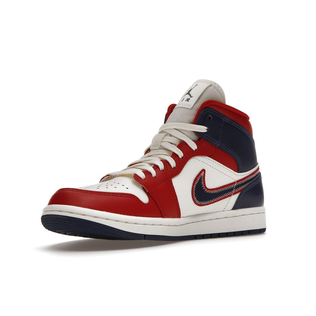 Air Jordan 1 Mid SE USA 2022 Kadın Spor Ayakkabı Kırmızı Gym-Kırmızı Yelken DQ7648-600