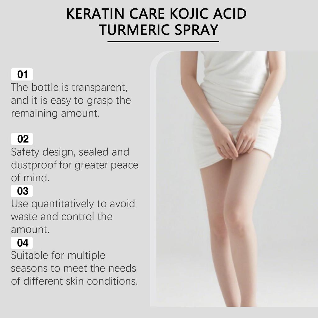 Kojic Acid Turmeric Exfoliating Spray Gentle Exfoliating Hydrating Moisturizer Smooth Brightening Dead Skin Calluses Removal