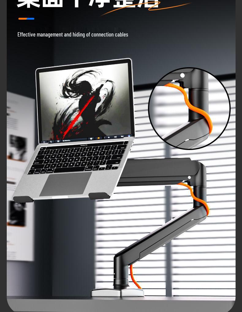 Dual Screen Cantilever Laptop & Monitor Stand