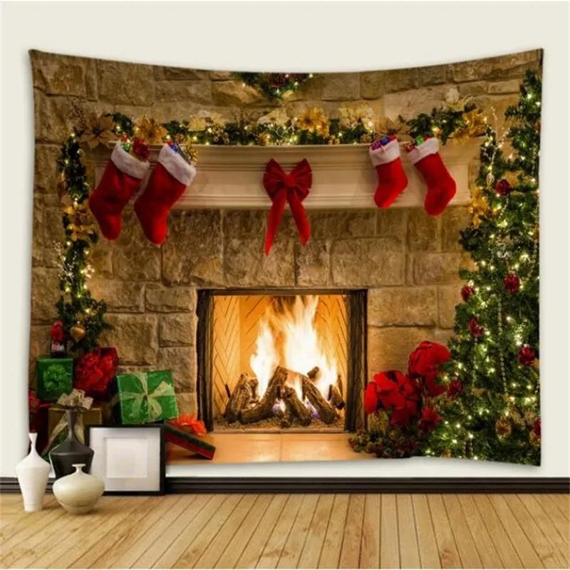 Christmas Cute Snowman Tapestry Bedroom Living Room Home Christmas Decoration Tapestry