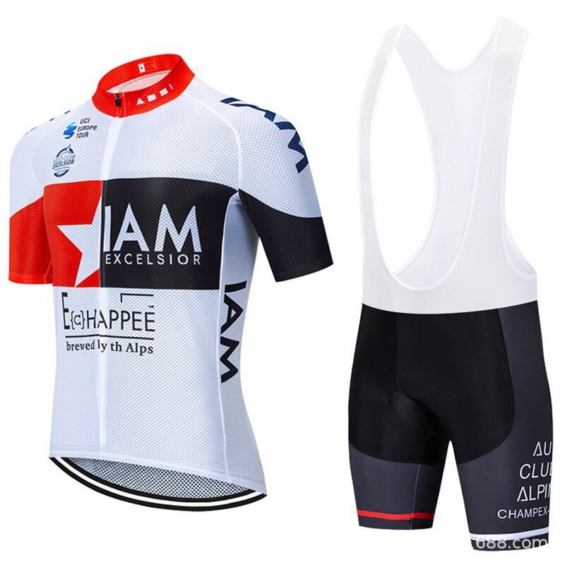 Mens Cycling Jersey Bib Shorts Set Quick-Dry Breathable Bike Apparel Road Mountain Outdoor Riding