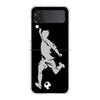Football Player Soccer Art Clear Phone Case For Samsung Galaxy Z Flip 3 4 5 Hard Folding Shell For Samsung Z Flip3 Back Cover