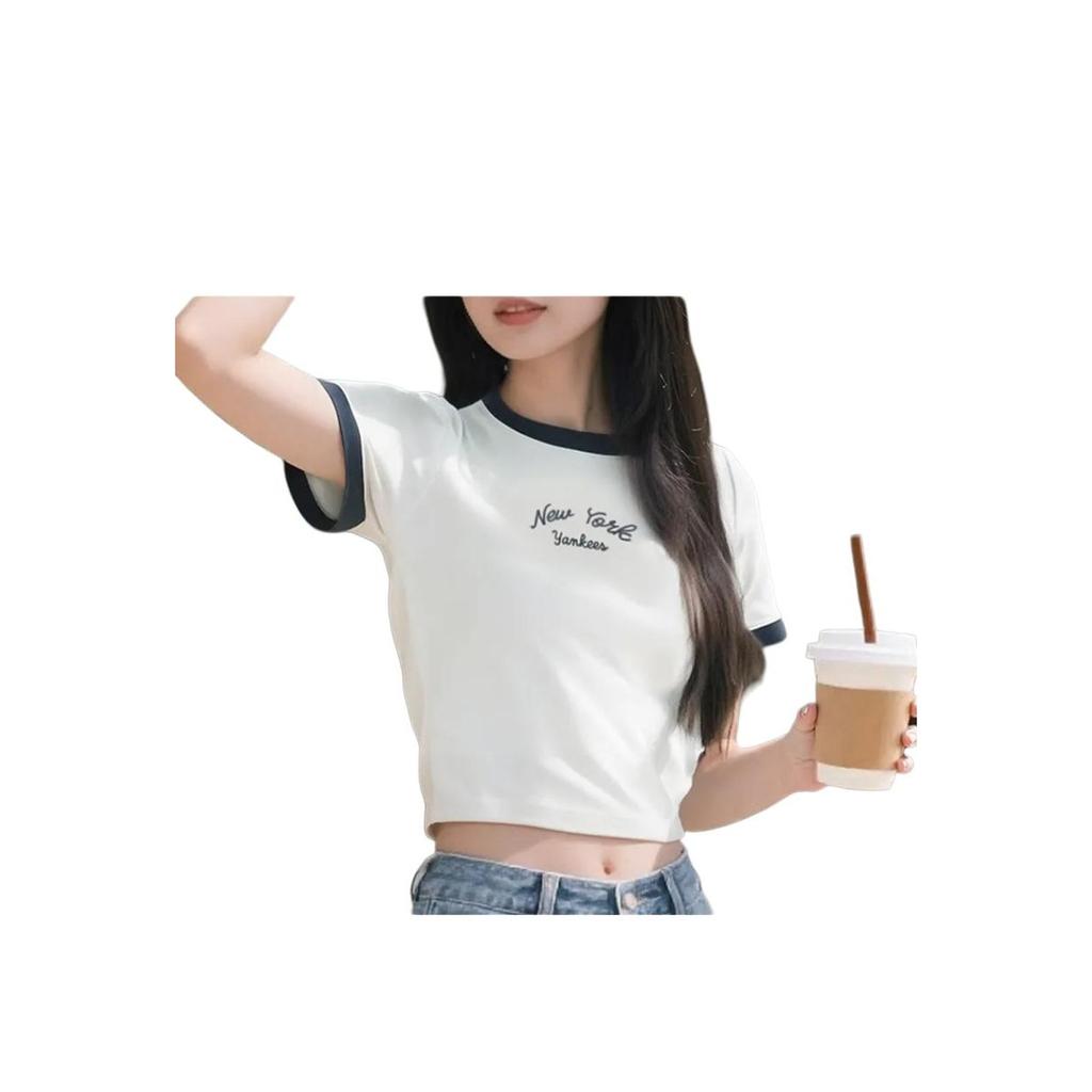 New MLB T Shirts Women's White 3FTSV0254-50IVS