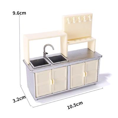 1:12 DIY Miniature Dollhouse Kitchen Console Accessories Pan Gas Furnace Model Doll Furniture Play Mini Kitchen Toy