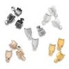 100pcs/lot Iron Clip-on Leather Rope Chain Closure Chain End Clasps Cup For DIY Jewelry Necklace Bracelet Connector Accessories