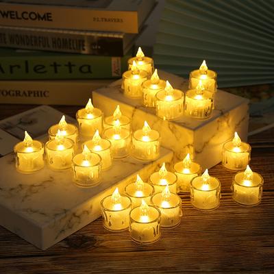 1/3/6/24Pcs/Set Small Tea Wax Light Beautiful No Heat for Party