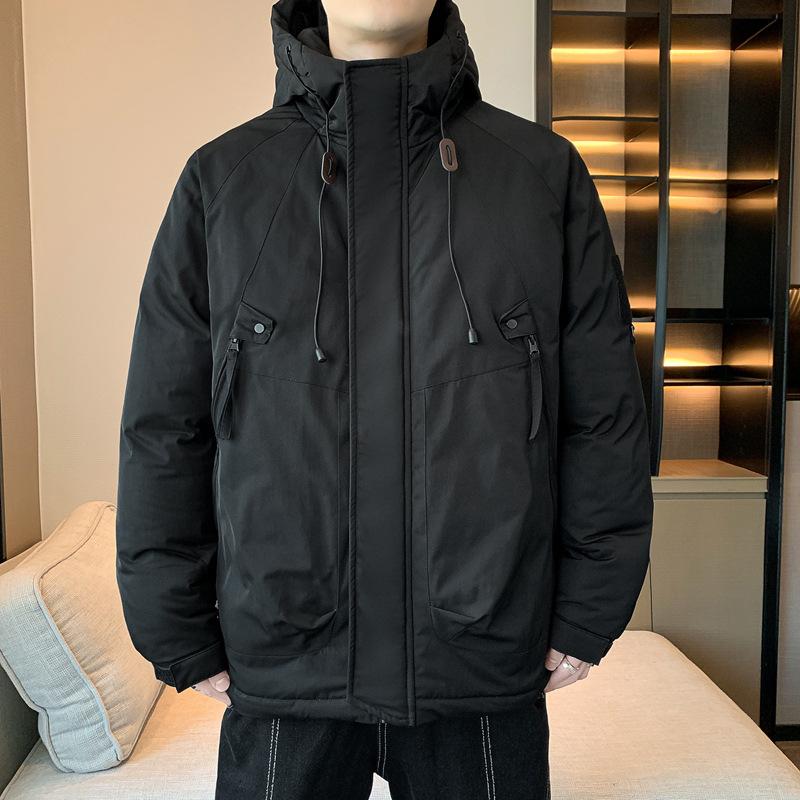 Men's New Winter Thickened Warm Outdoor Casual Hooded Cotton Jacket Korean Style Trendy Cotton Coat