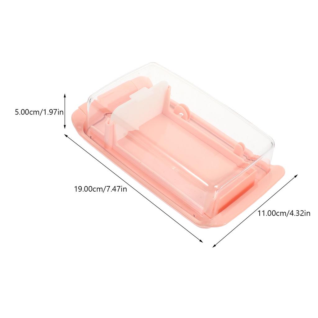 Butter Storage Box Transparent Cover Stainless Steel Cutter Detachable Easy Clean Butter Fresh Box Cheese Container Kitchen