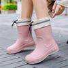 2025 Rain Shoes Women Adult Short Water Shoes Anti-slip Rain Boots Outside Water Thickened Kitchen Work Waterproof Simple