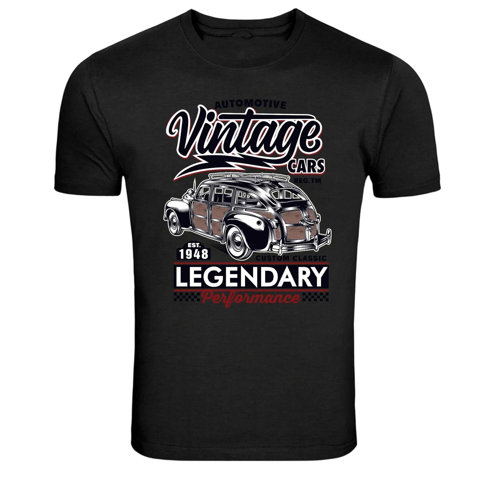 Classic Vintage Car Automotive Retro Garage Graphic T-Shirt M