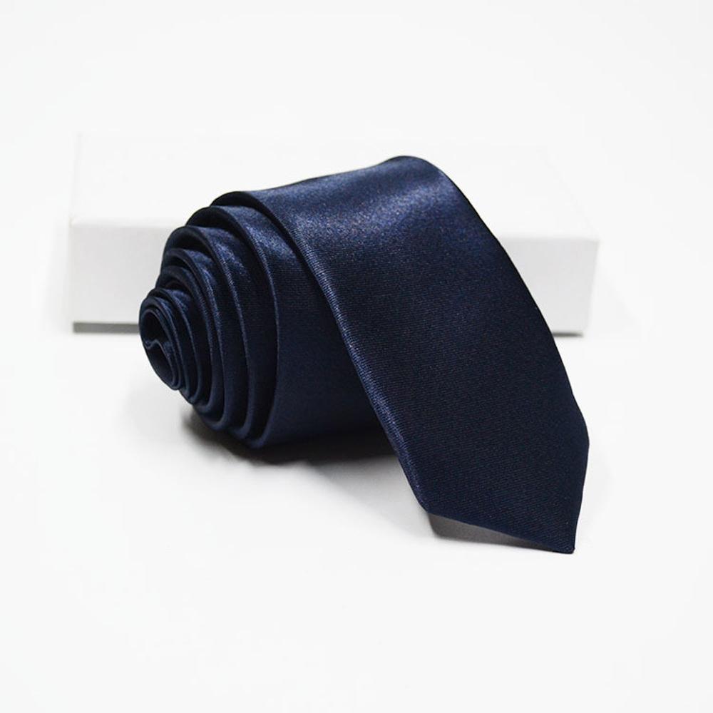 Monochrome Tie Solid Color Narrow Tie 5Cm Men'S Satin Hand Tie