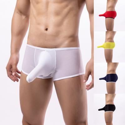 Men's Stripe Boxer Pants Men Underwear Underpants Breathable Soft Panties