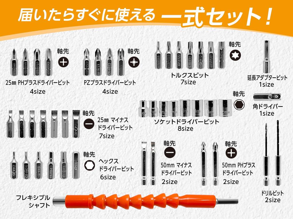 MTK Electric Screwdriver Set Electric Drill Driver Switch with LED Light Small Tool USB Charging Cable Included 47-piece Forward/Reverse LID-C01