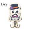 Solid Wood Ornament Hook Halloween Wall Hook, Wooden Crow Mummy Skull Key Holder for Entryway, Festive Hat And Hooks Cute Spooky Coat Rack with Metal