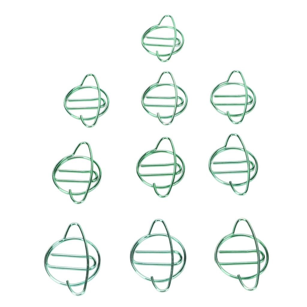 100Pcs Paper Clips Cute Unique Shape Electroplating Process Lightweight Portable Metal Paperclip