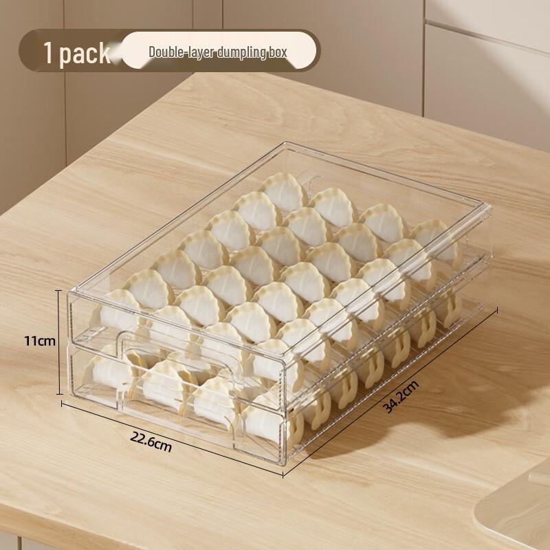 Refrigerator Drawer Double-Layer Dumpling Storage Box