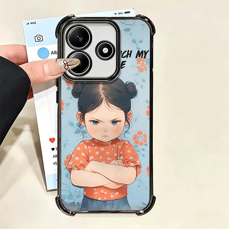Funny Dont Touch My CallPhone Plating Phone Case For Xiaomi Poco X5 X6 X7 X8 Pro Max F8 Ultra F7 M8 M7 M5S Redmi 15C 15 14C 13C