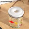 Portable Fish Tank with Light Quiet Oxygen Circulation Clear Bowl 2000mAh Mini Aquarium for Reptile Bait Fishing Kids Indoor