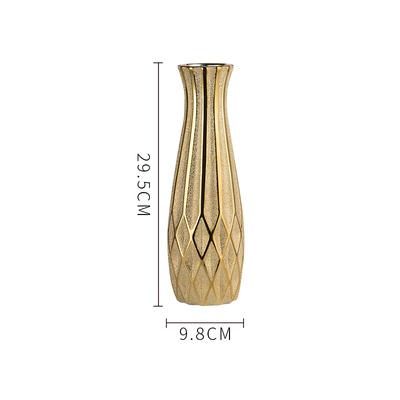 30 cm Luxus Europa Gold Keramik Vase Heimdekoration Kreatives Design Porzellan Dekorative Blumenvase Für Hochzeitsdekoration