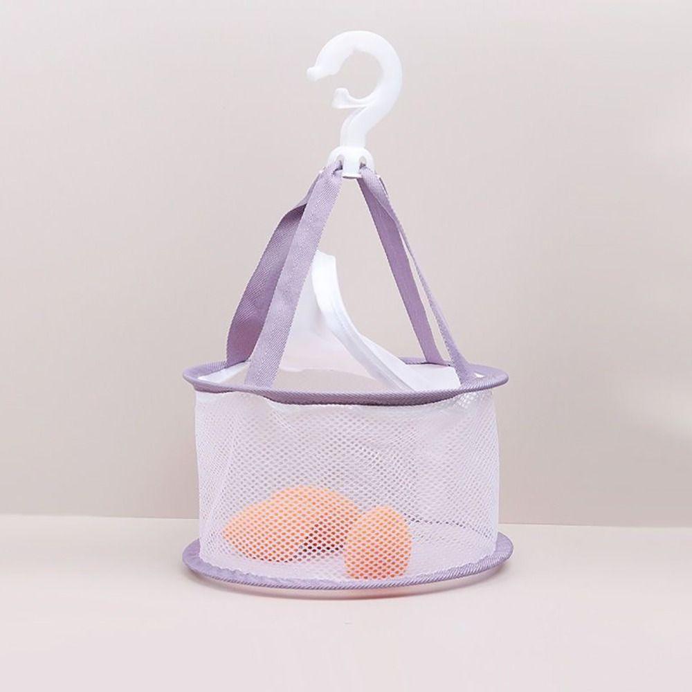 

Сетчатая клетка для сушки на солнце, большая вместимость, сушилка для косметики, прочная подвесная сушилка фиолетовый