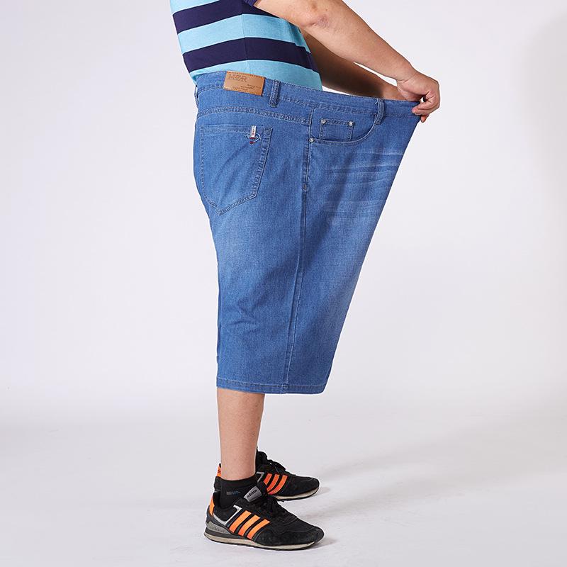 

Мужские джинсовые шорты средней длины больших размеров - Прямой крой, свободная посадка 40