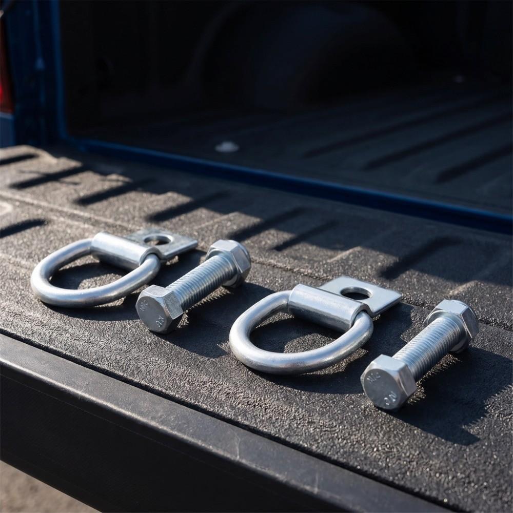 2PCS Heavy Duty Cargo Fixed Hook 14mm Hole Trailer Pull Ring Durable Trailer  Ring  For Trailers