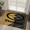 Pittsburgh Steelers Design Crystal Velvet Carpet Cozy Non?Slip Printed Rug For Bedroom Living Room Entrance